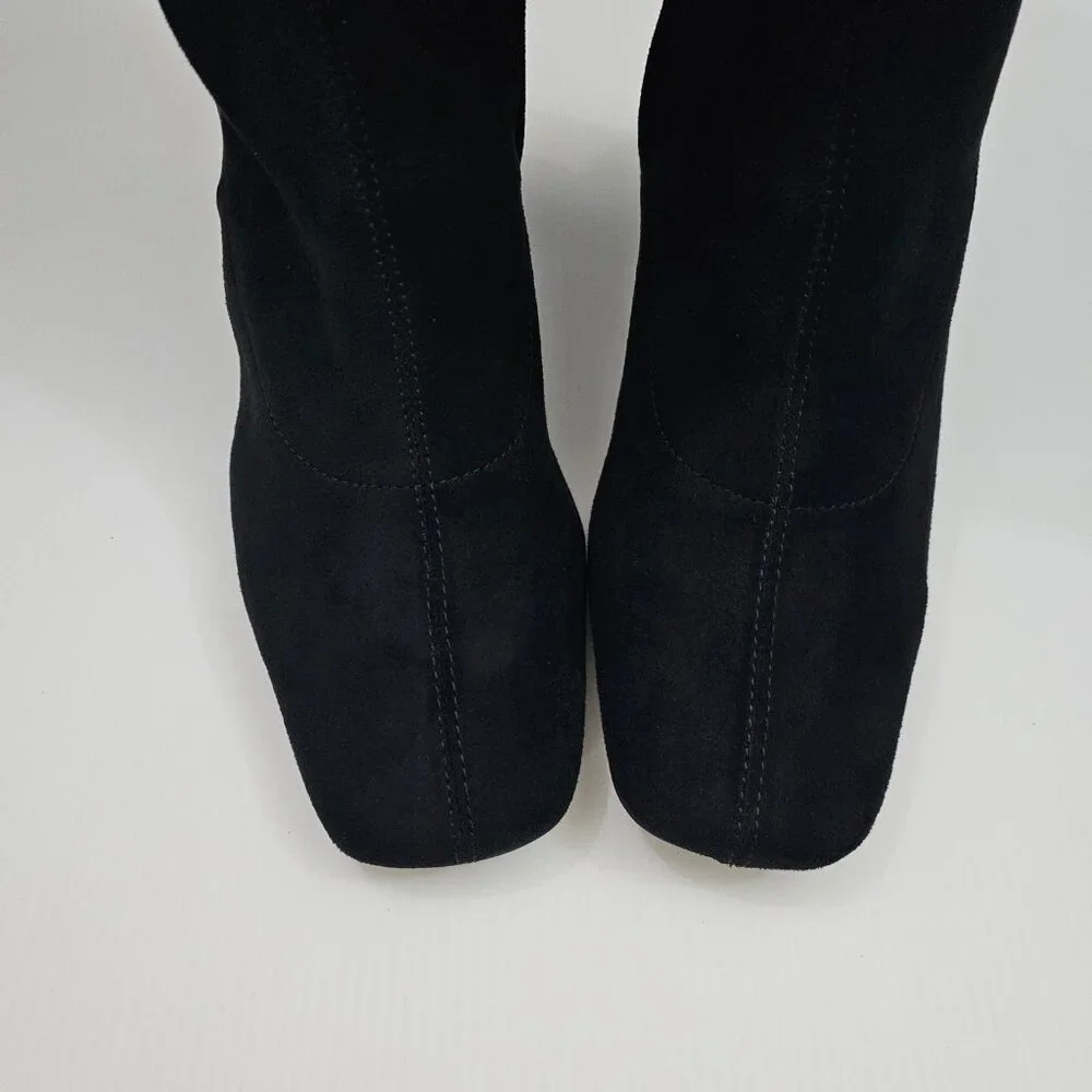 Sam Edelman Black Over-The-Knee Block Heel Boots